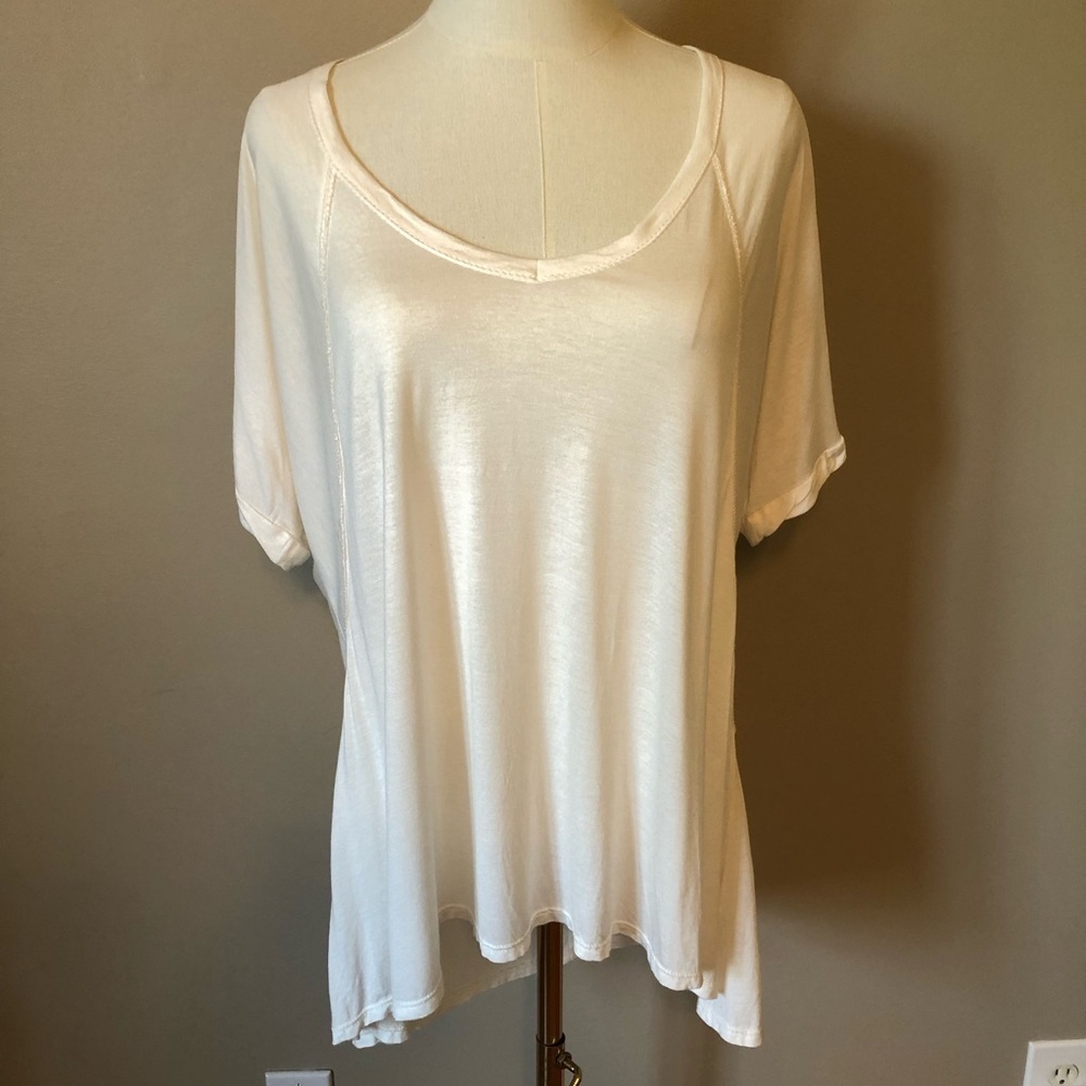 Paper Crane Women's Cream Lightweight Top Size S Made in 🇺🇸 USA